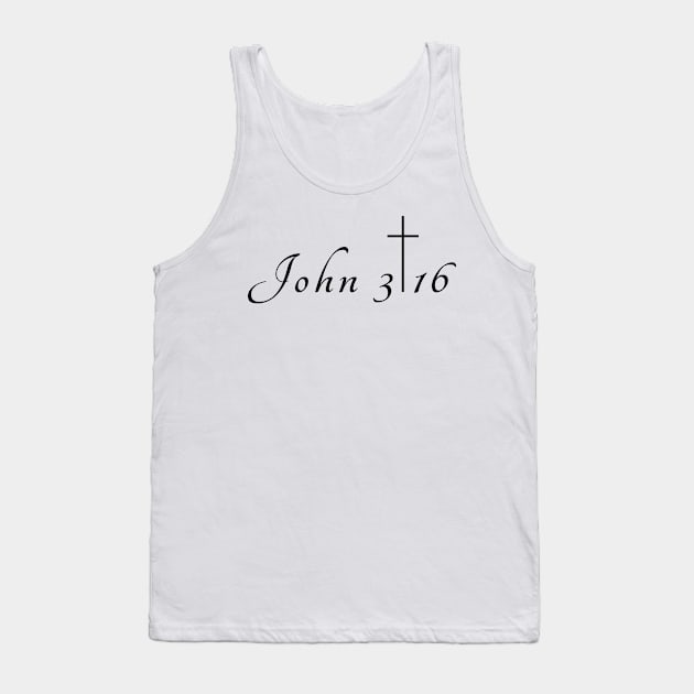 John Three Sixteen Christian Tank Top by Happy - Design